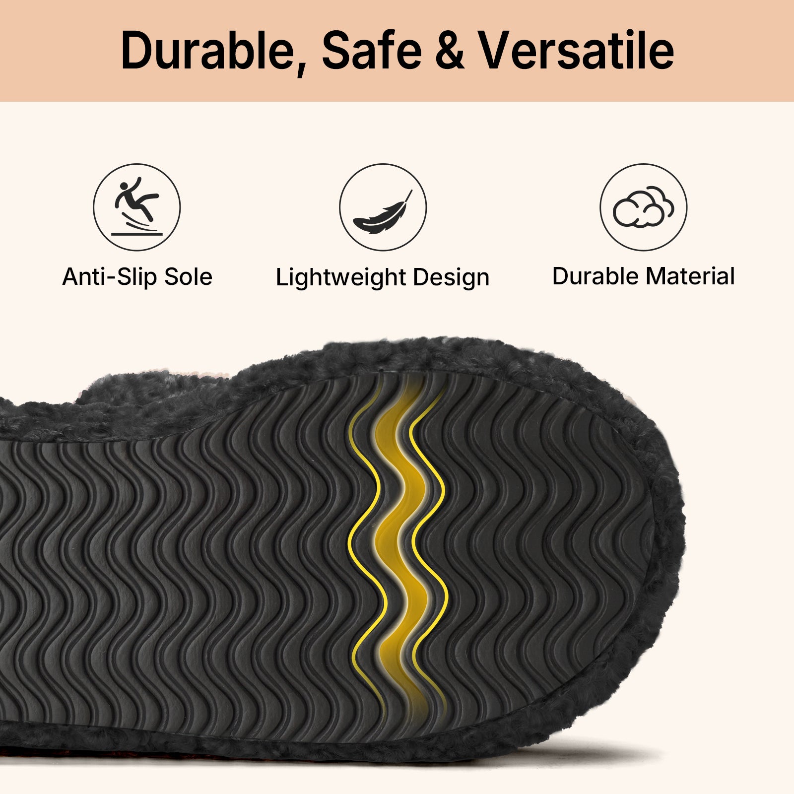 ATHMILE Womens Slippers Lightweight Arch Support Open-Toe Fuzzy House Slippers for Women Cozy Memory Foam Indoor Outdoor Double-Strap Design