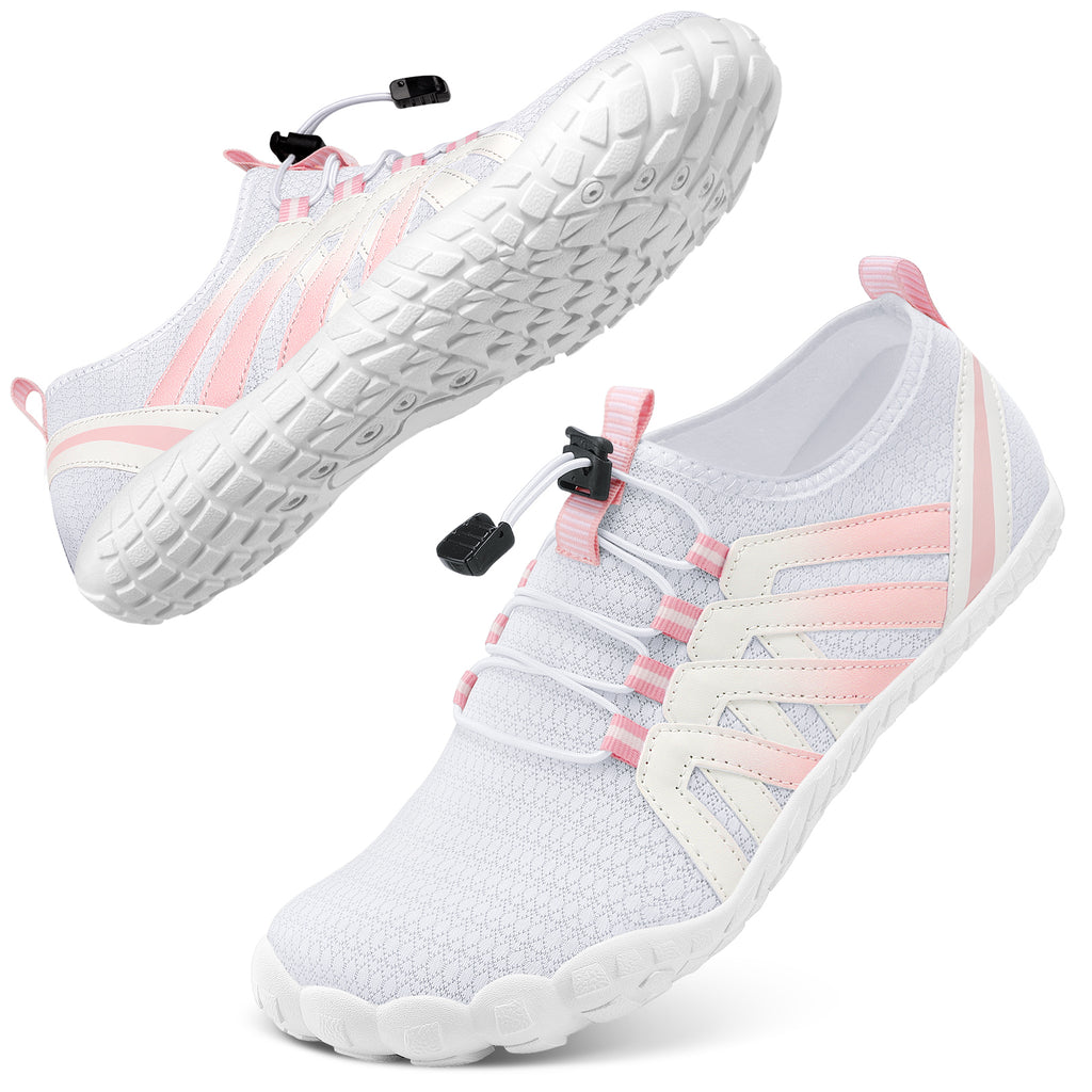 ATHMILE Water Shoes for Women Men Quick Dry Five Toe Aqua Barefoot Shoes for Beach Vacation Swim Hiking Pool Outdoor Sports Wide Toe Box with Non-Slip Rubber Sole